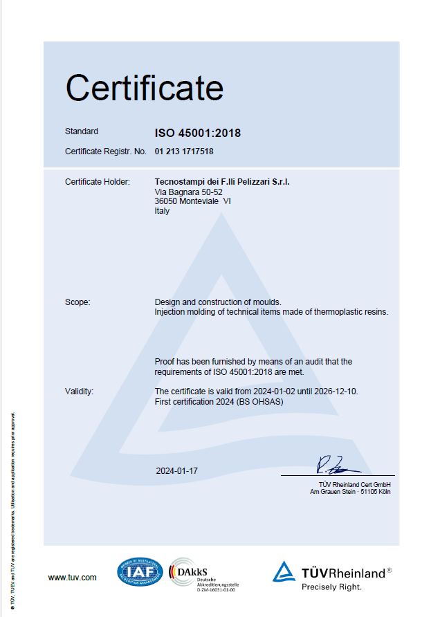 BS OHSAS 45001:2018 certification
